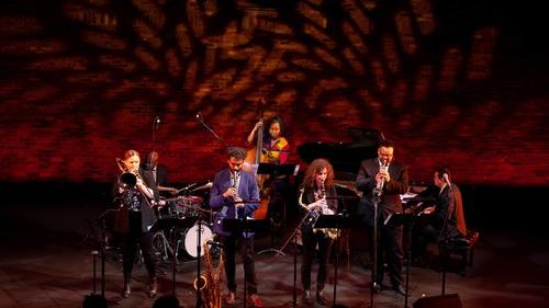 Group of musicians on a stage